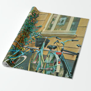 Biking Lover Gift   Cycling Painting Wrapping Paper