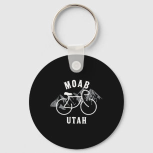 Biking Moab Utah Graphic Key Ring