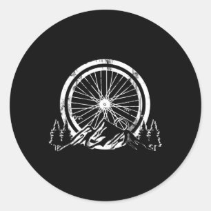 Biking Mountain Bike Mtb Bicycle Classic Round Sticker