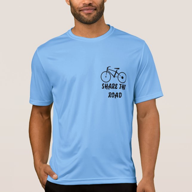Biking Shirt, Share the Road, Don't Tread on Me. T-Shirt (Front)
