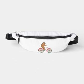 Biking Sloth - A Cute Sloth Riding On A Bicycle Bum Bags