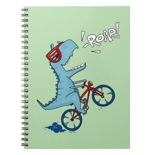 Biking T-Rex Roar Notebook (Front)