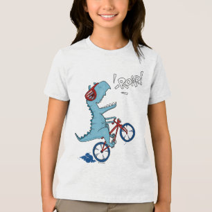 Biking T-Rex Roar Tri-Blend Shirt