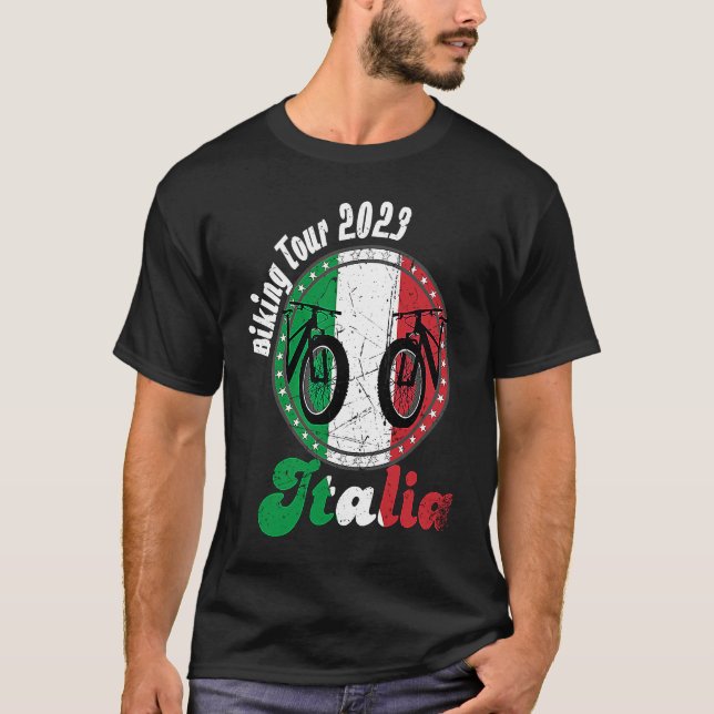 Biking Tour 2023 Italy Italia MTB Holiday Bike Hol T-Shirt (Front)