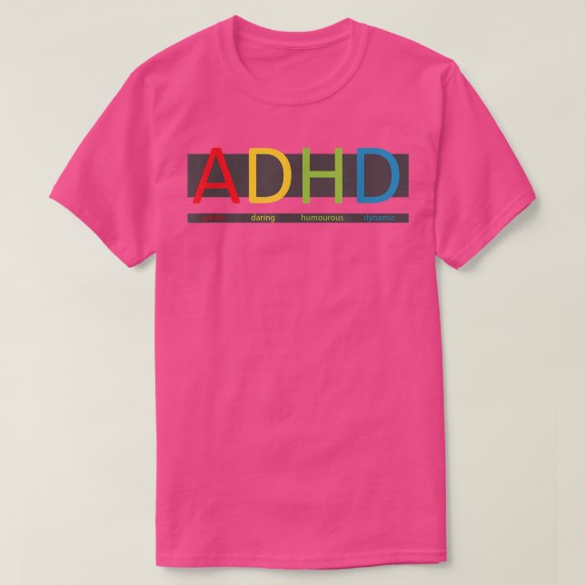 BikingForAutism womens ADHD Shirt, Blue, Small US  T-Shirt (Design Front)