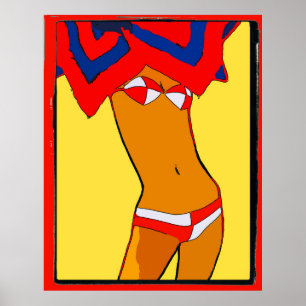 Bikini Abstract Poster