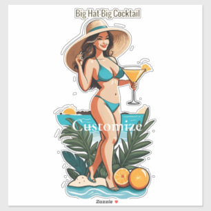 Bikini Babe Big Hat- Big Cocktail Thunder_Cove