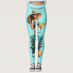 Bikini Babe Big Hat- Big Cocktail Thunder_Cove Leggings