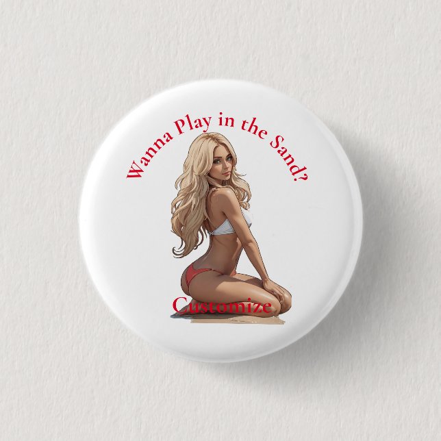 Bikini Beach Girl Thunder_Cove  3 Cm Round Badge (Front)