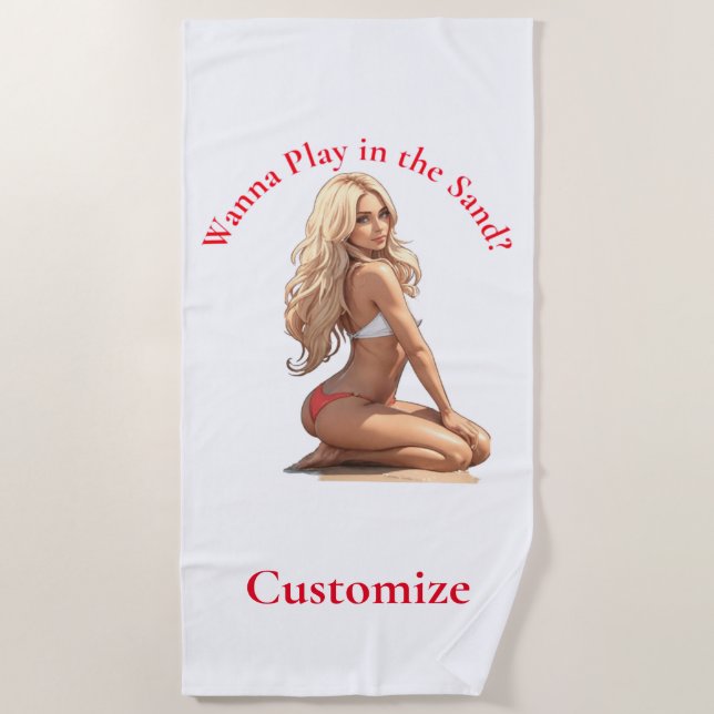 Bikini Beach Girl Thunder_Cove  Towel (Front)