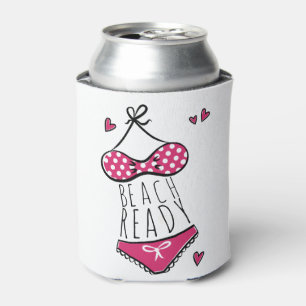 Bikini Beach Ready Girly Pink Can Cooler
