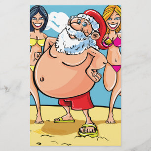 bikini beach santa claus