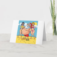 bikini beach santa claus