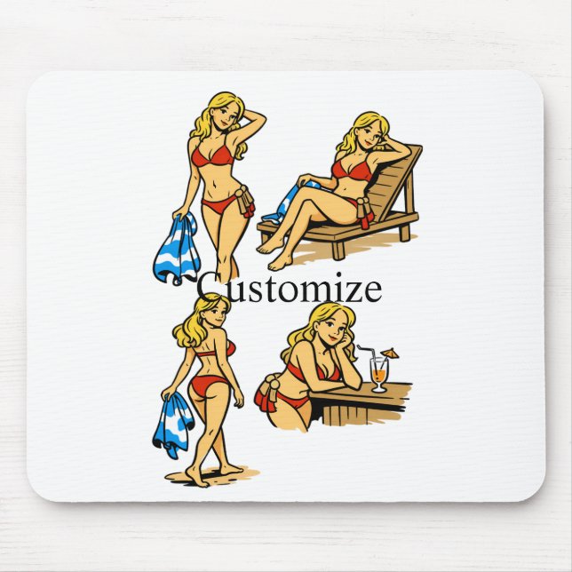 Bikini Beach Time Thunder_Cove Mouse Pad (Front)