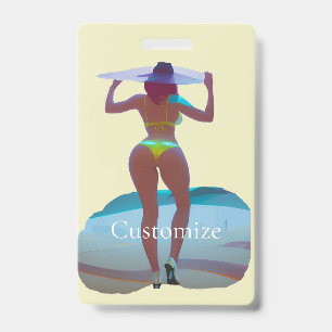Bikini Booty Beach Girl Thunder_Cove ID Badge