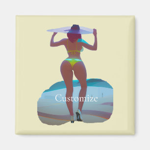 Bikini Booty Beach Girl Thunder_Cove Magnet