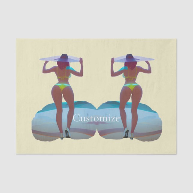 Bikini Booty Beach Girl Thunder_Cove Tissue Paper (Front)