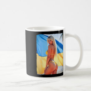 Bikini Bybe - Y Blonde Bybe And Ukraine Flag Coffee Mug