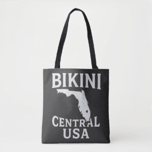 Bikini Central USA Patriotic American Flag Summer  Tote Bag