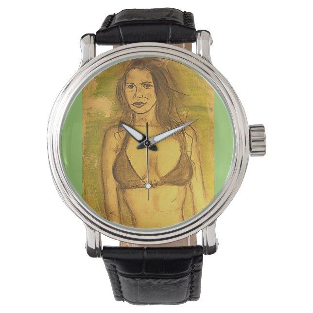 bikini girl art watch (Front)
