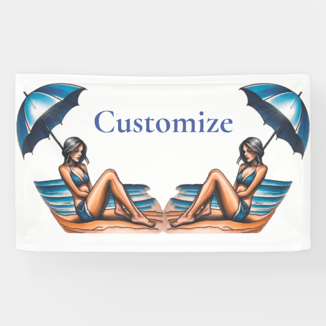 Bikini Girl Beach Napping Thunder_Cove  Banner (Horizontal)