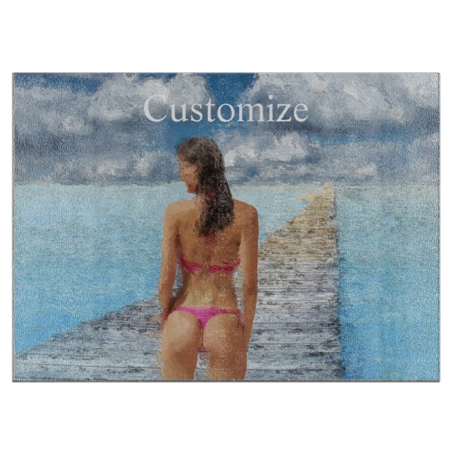 Bikini Girl Thunder_Cove  Cutting Board (Front)