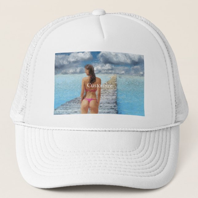 Bikini Girl Thunder_Cove  Trucker Hat (Front)