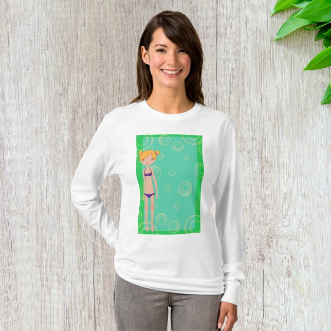 Bikini Girl Womens Long-Sleeve T-Shirt (Creator Uploaded)
