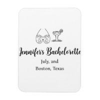 Bikini glass cocktail bachelorette party add name
