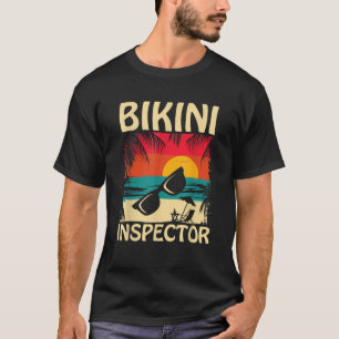 Bikini Inspector Mens Boys Funny Beach Summer Quot T-Shirt