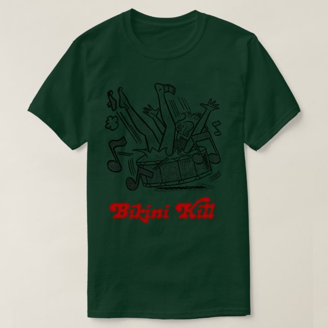 Bikini Kill Punk Girl Design T-Shirt (Design Front)