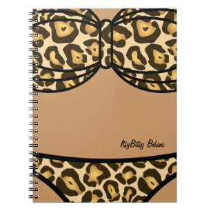 Bikini Leopard Print Spiral Notebook