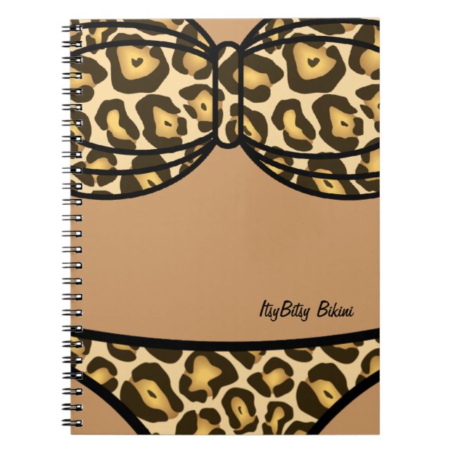 Bikini Leopard Print Spiral Notebook (Front)