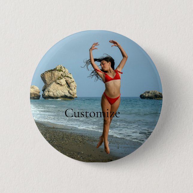 Bikini Model Dancing Thunder_Cove 6 Cm Round Badge (Front)