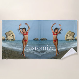 Bikini Model Dancing Thunder_Cove Beach Towel