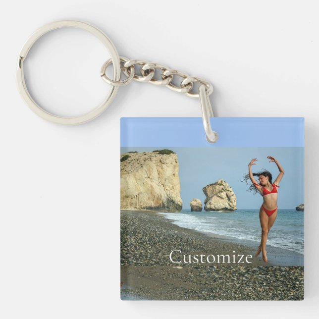 Bikini Model Dancing Thunder_Cove Key Ring (Front)