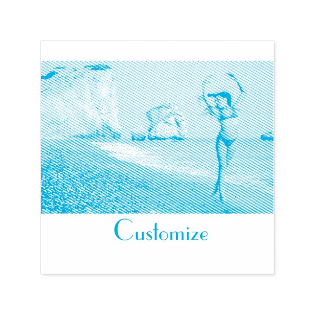 Bikini Model Dancing Thunder_Cove  Self-inking Stamp (Design)