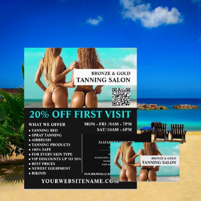 Bikini Models, Tanning Salon Advertising Flyer (Creator Uploaded)