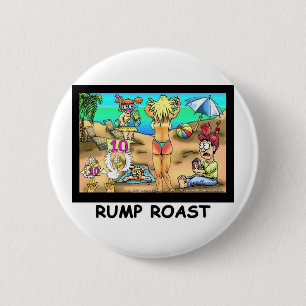 Bikini Rump Roast Funny Offbeat Tees & Gifts 6 Cm Round Badge