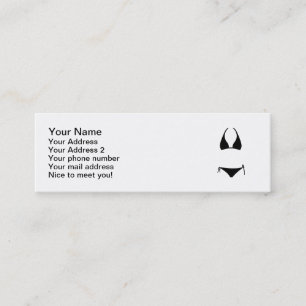 Bikini swimwear mini business card