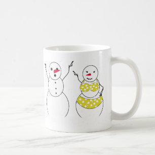 Bikini Time Snowmen Coffee Mug