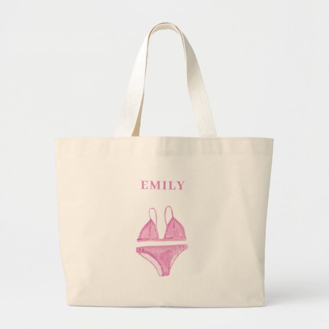 Bikinis and Martinis Bachelorette Tote Bag (Front)