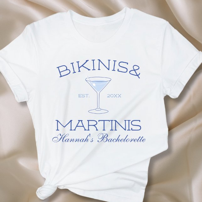 Bikinis And Martinis Beach Bachelorette T-Shirt (Bikinis And Martinis Beach Bachelorette T-Shirt)