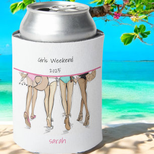 Bikinis and Martinis Bikini Girls Weekend Can Cooler