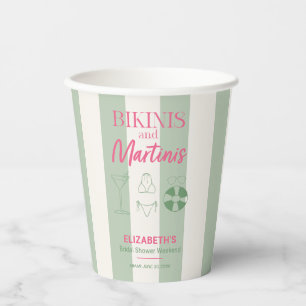 Bikinis and Martinis Bridal Shower Weekend Gift Paper Cups