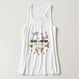Bikinis and Martinis Bride Squad Beach Vibes Singlet