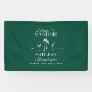 Bikinis and martinis Elegant vintage bachelorette Banner
