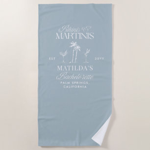Bikinis and martinis Elegant vintage bachelorette Beach Towel