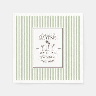 Bikinis and martinis Elegant vintage bachelorette Napkin