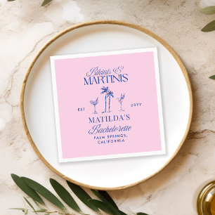 Bikinis and martinis Elegant vintage bachelorette Napkin